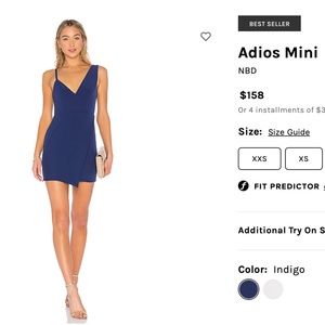 Blue Mini Dress - Cocktail Dress - Holiday Dress